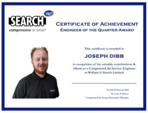 Joseph Dibb - Engineer of the Quarter Award - Febuary 2024