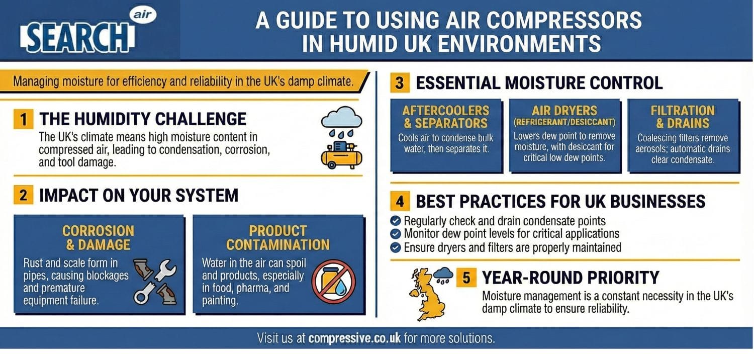 Compressor Humidity Control A Guide to Using Air Compressors in Humid UK Environments | William G ...