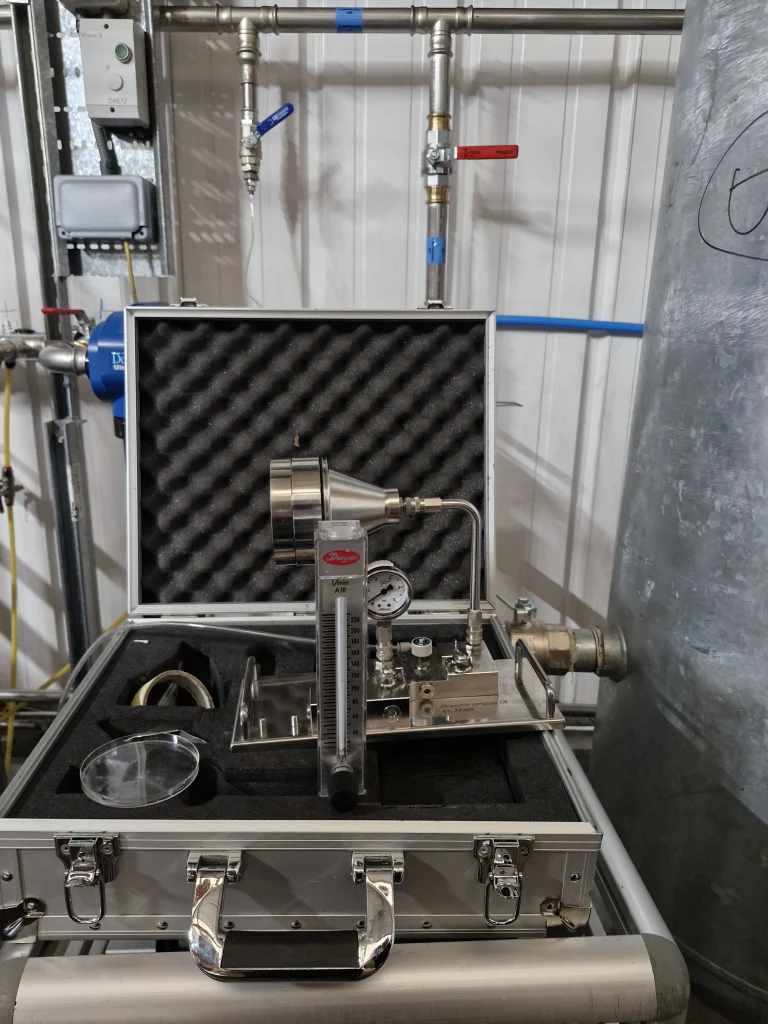 ISO 8573-1 compressed air purity audit testing kit deployed at South Yorkshire food manufacturer